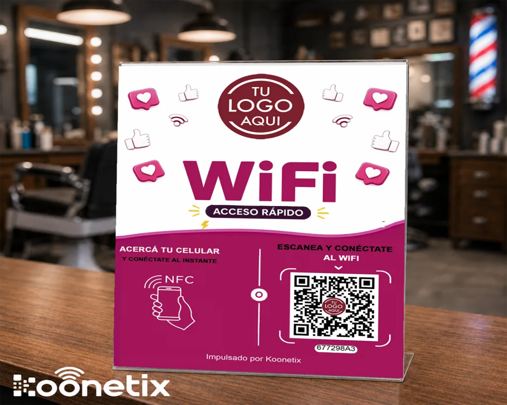 Cartel QR + NFC Facebook Personalizado Consigue Más Seguidores